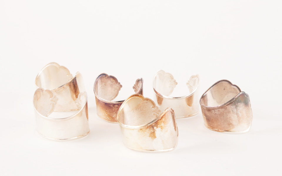 Servettringar 6st, silver, Finland