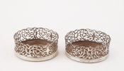 Flaskcoasters ett par, sterlingsilver, England, London, 1839