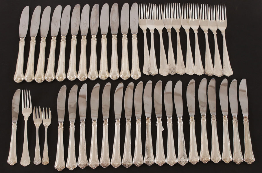 Bestickservisdelar, silver, "Herrgård", Cohr, Danmark