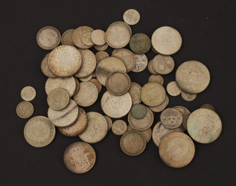 Parti svenska silvermynt