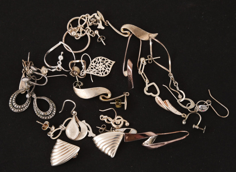 Parti örhängen i silver/sterlingsilver