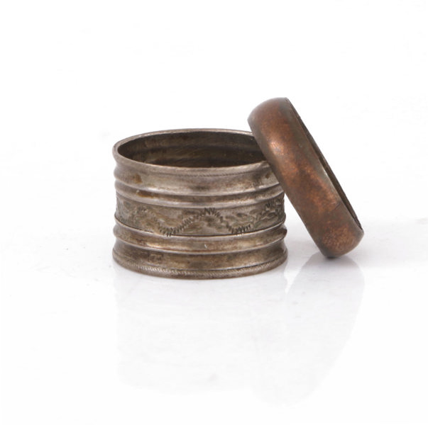 Ringar 2st, silver, 1800-tal