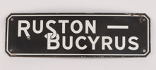 Emaljerad skylt, Ruston-Bucyrus