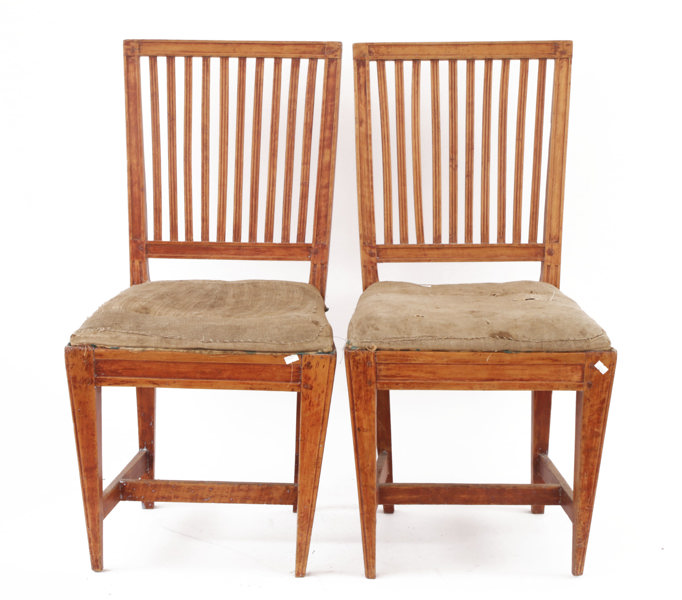 Stolar ett par, gustaviansk allmoge, 1800-tal