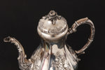 Kaffekanna i silver, rokokostil, 1900-tal