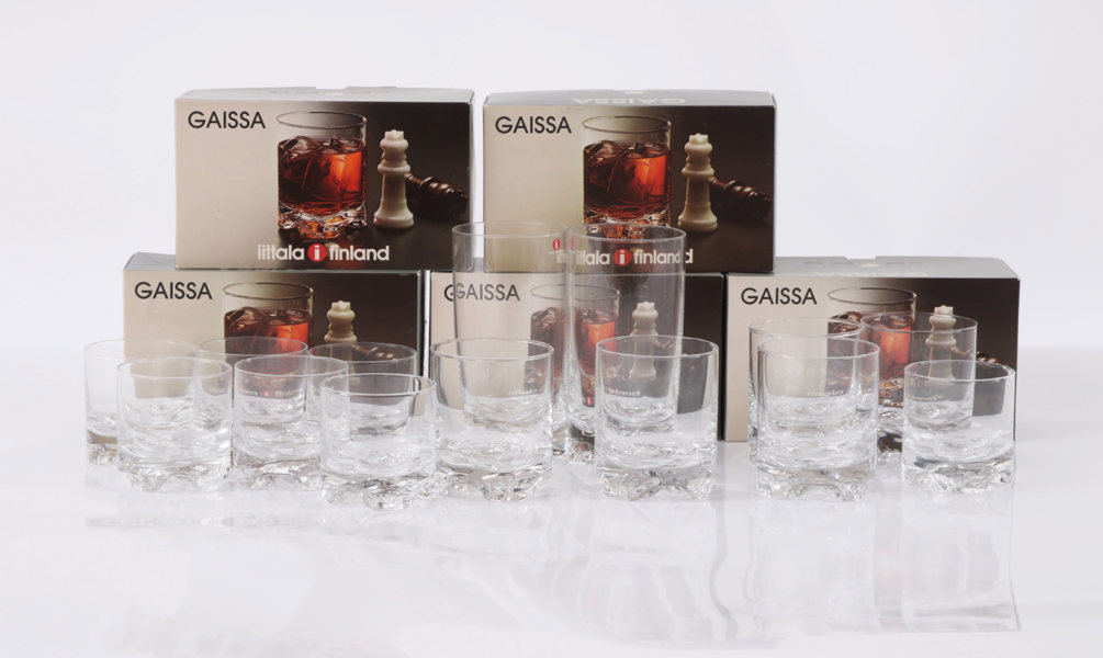 Glasservisdelar, "Gaissa", Iittala