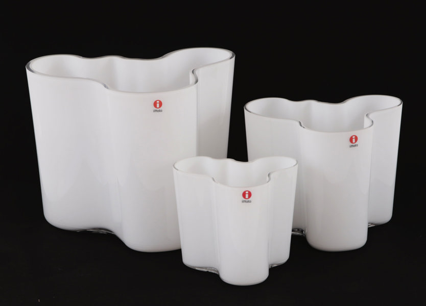 Vaser 3st, "Savoy", Alvar Aalto för Iittala