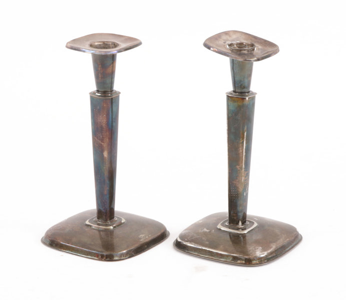 Ljusstakar ett par, silver, Tage Göthlin för Tesi