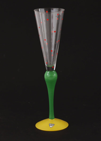 Champagneglas, "Clown", Ann Nilsson för Orrefors