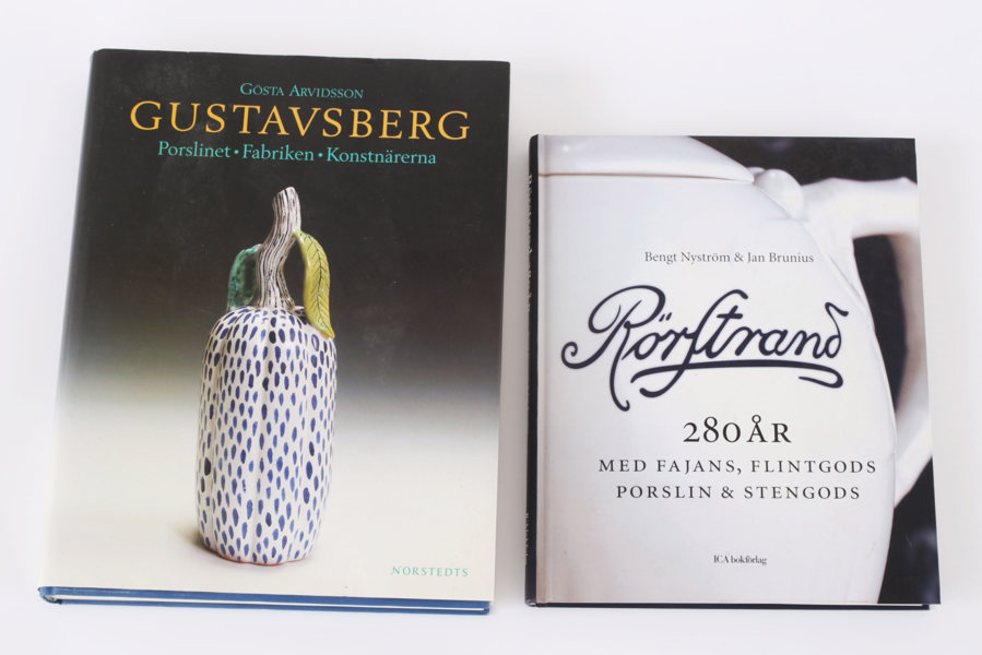 Böcker 2st, Gustavsberg samt Rörstrand