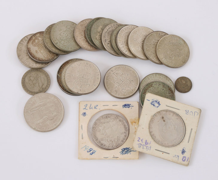 Parti svenska silvermynt