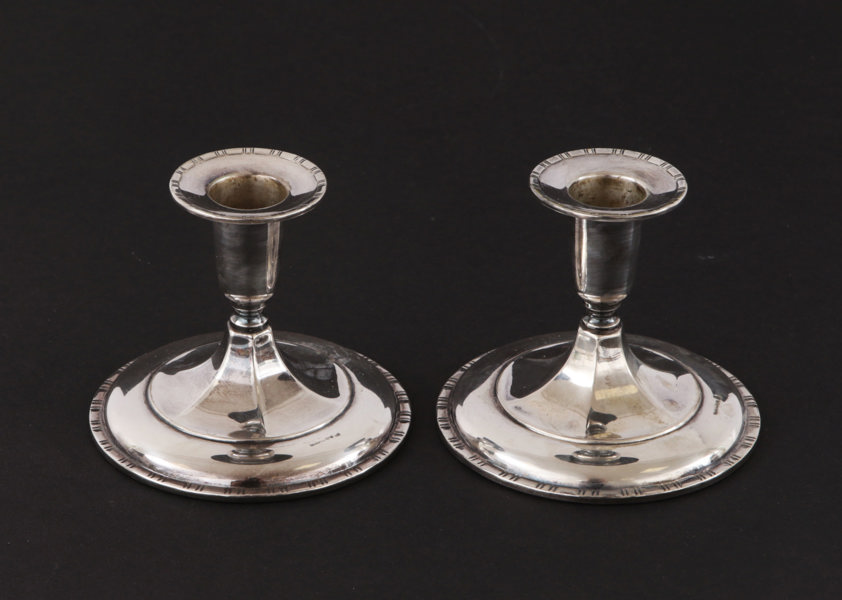 Ljusstakar ett par, silver, K&EC, 1961