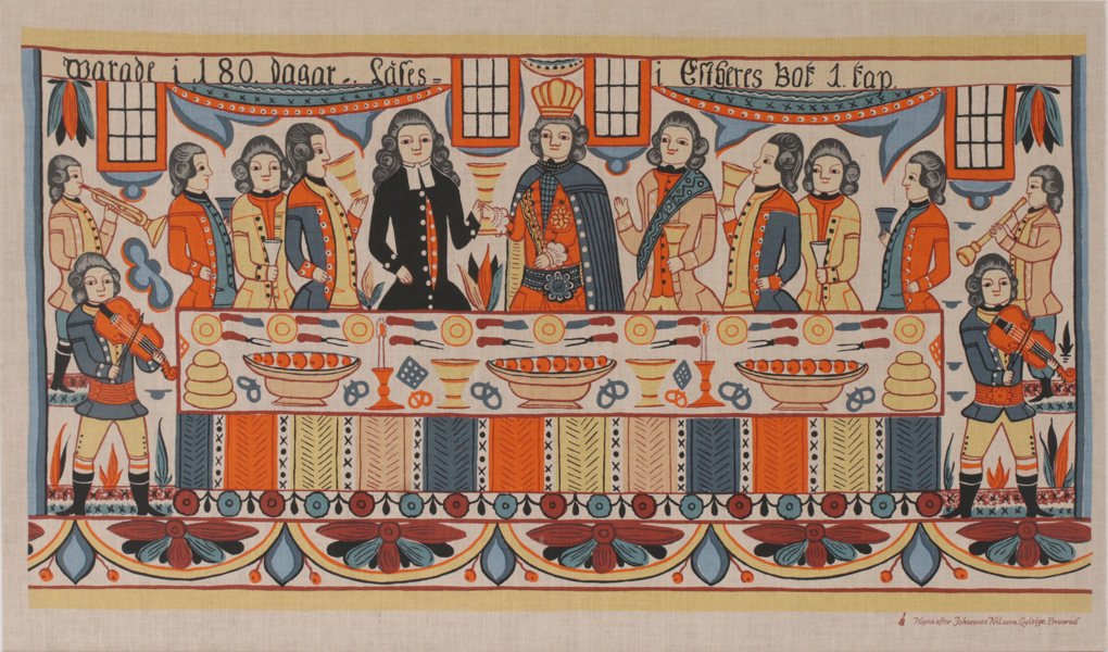 Textilt handtryck, efter Johannes Nilsson, Breared