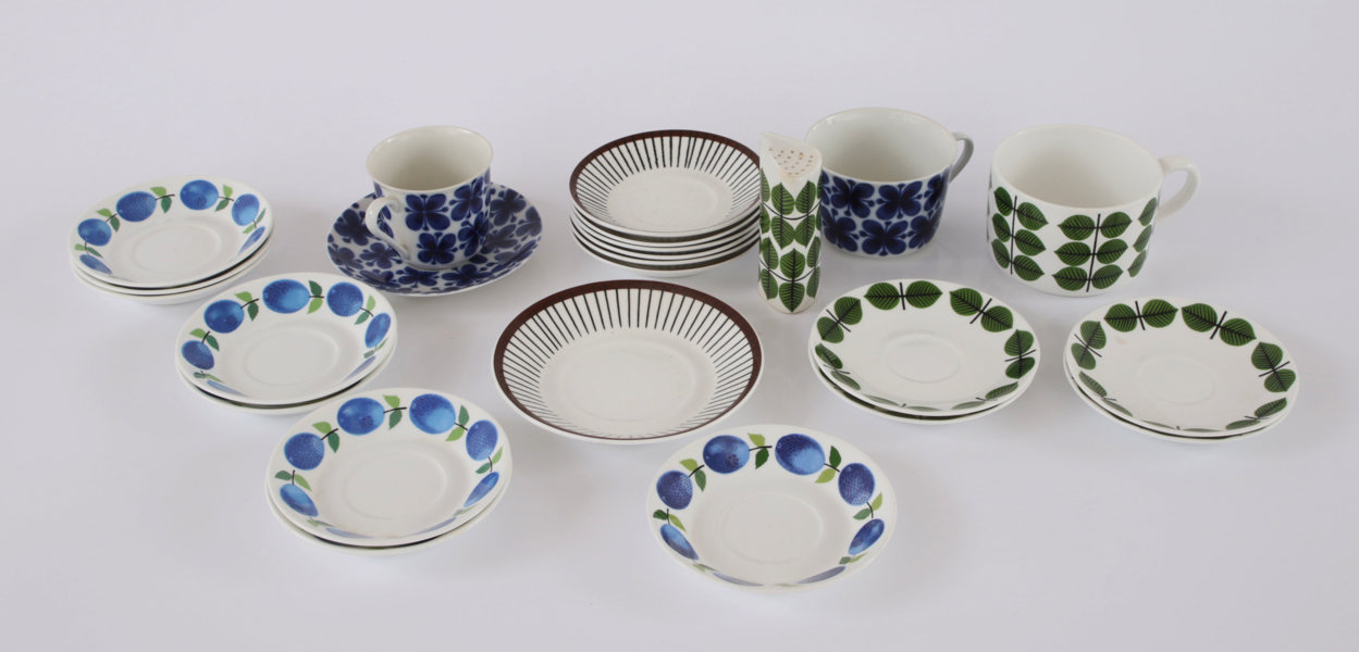 Parti porslin, Rörstrand samt Gustavsberg