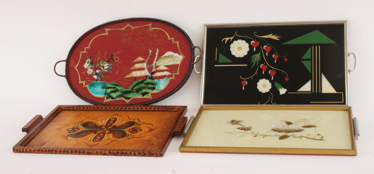 Serveringsbrickor 4st, 1900-talets första hälft