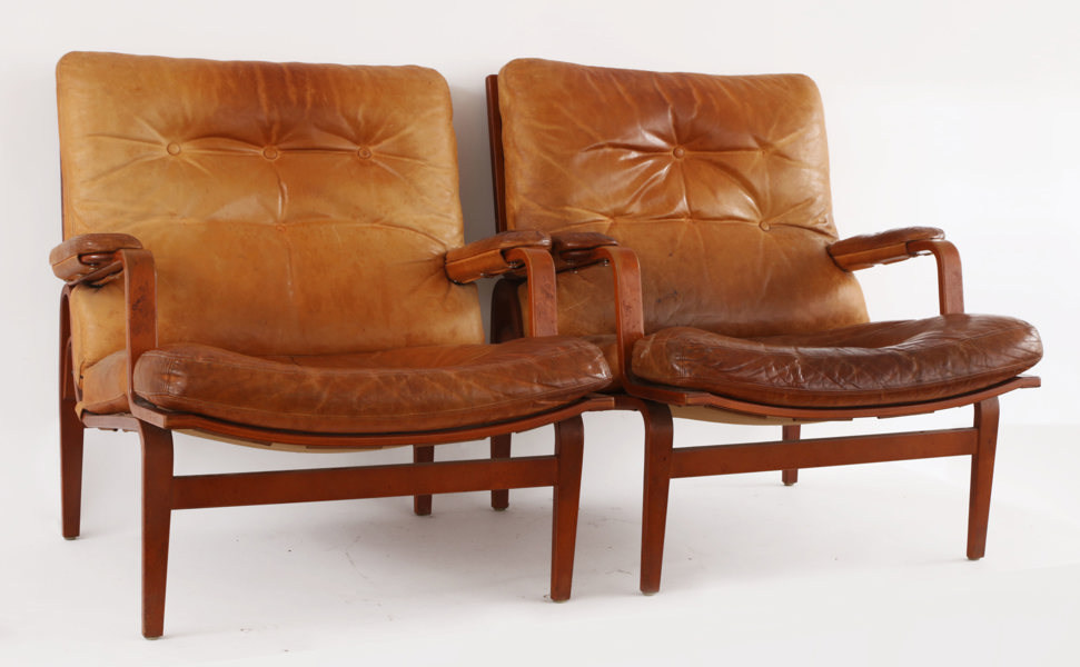 Fåtöljer ett par, "Ingrid", Bruno Mathsson för DUX