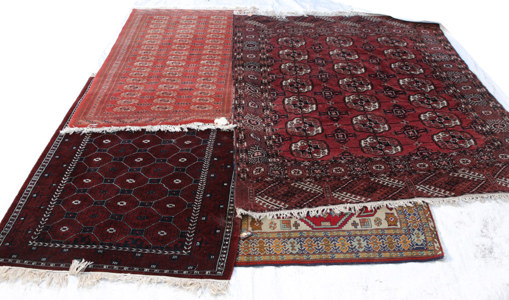 Handknutna mattor 4st, orientaliska