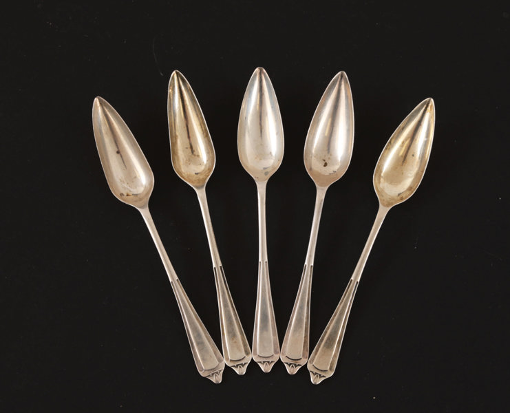 Grapefruktskedar 5st, sterlingsilver, Birmingham, England