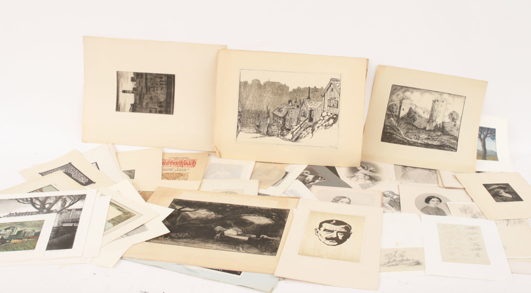 Parti grafik, bl.a. 1800-tal