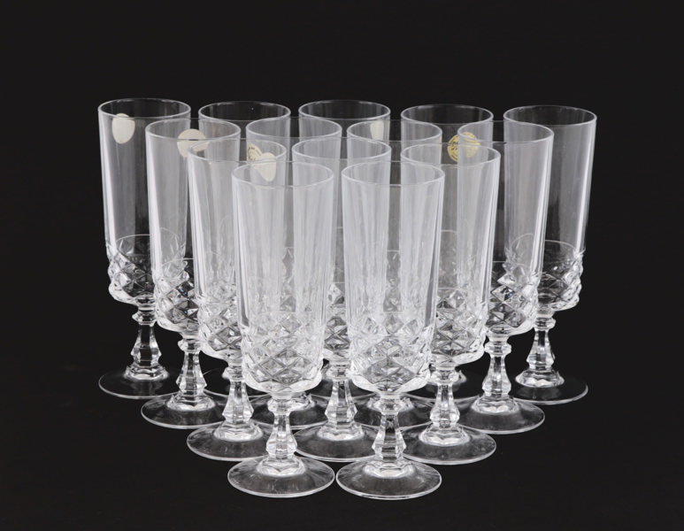 Champagneglas 14st, Cristal D'arq, Frankrike