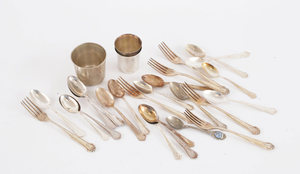 Parti silverföremål