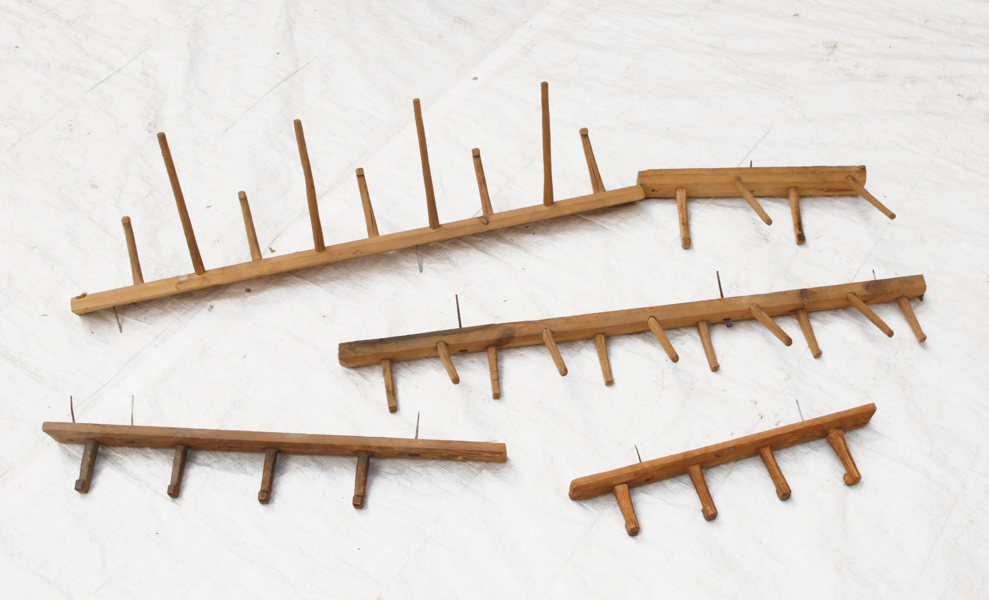 Knoppbräden 5st, allmoge, 18/1900-tal