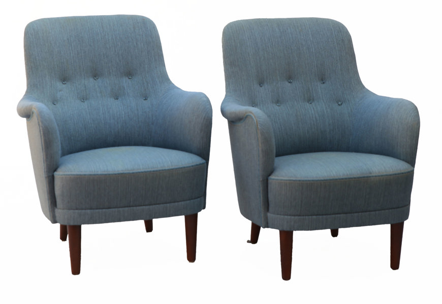 Fåtöljer ett par, "Samsas", Carl Malmsten för OH Sjögren