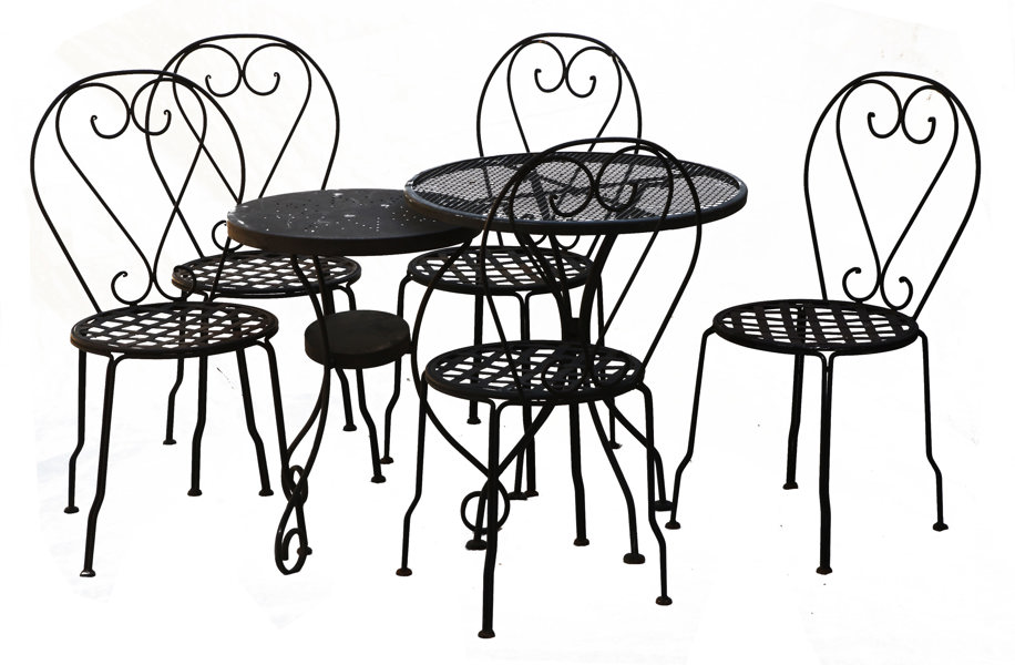 Cafemöbler 7 delar, 1900-talets slut