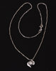 Halsband med hänge, 18k vitguld