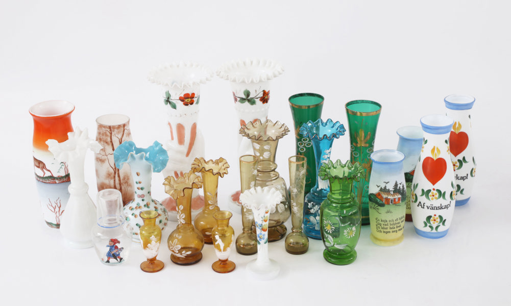 Glas 23 delar, tidigt 1900-tal