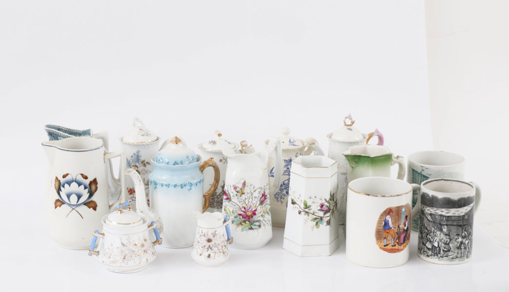 Porslin 15 delar, 18/1900-tal