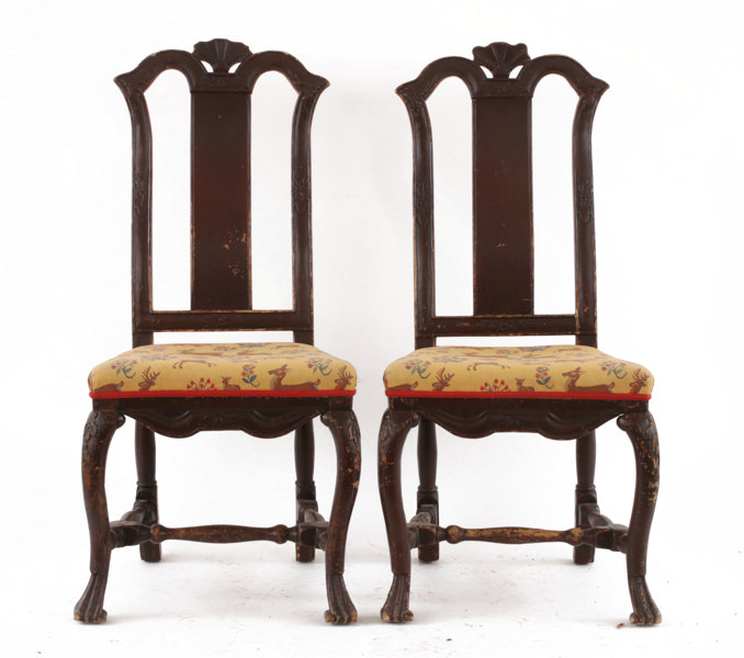 Stolar ett par, senbarock, 1700-tal