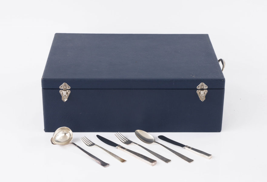 Bestickservisdelar, silver, "Rosenholm", Jacob Ängman för GAB