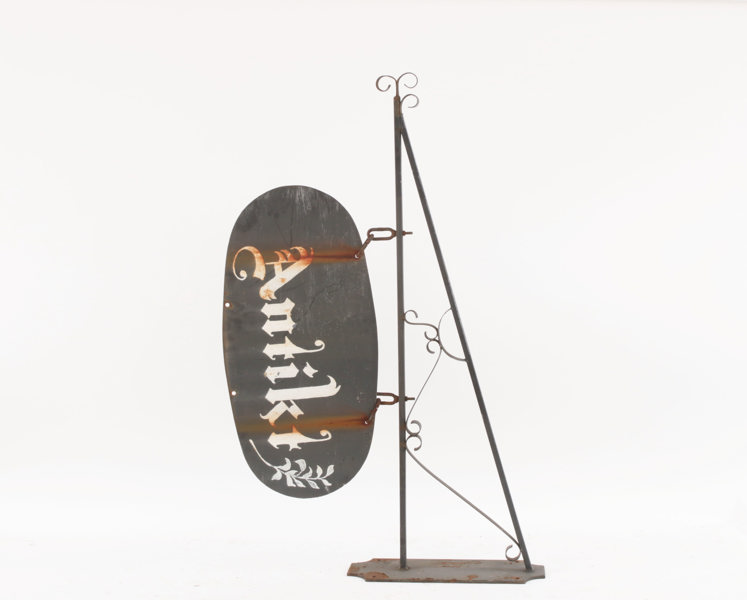 Fasadskylt, "Antik", 1900-tal