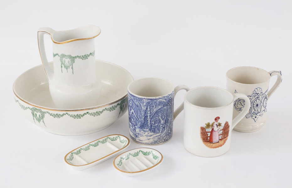 Porslin 7 delar, 18/1900-tal