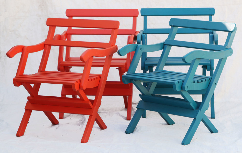 Trädgårdsstolar 2+2, 1900-talets andra hälft