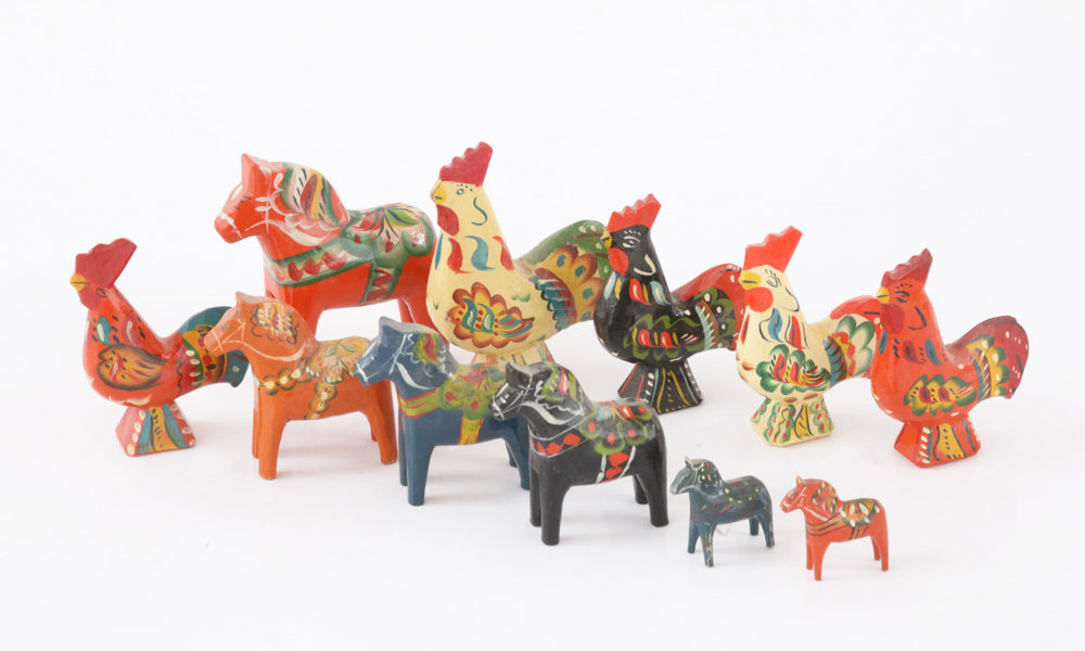 Dalahästar och tuppar 11 delar