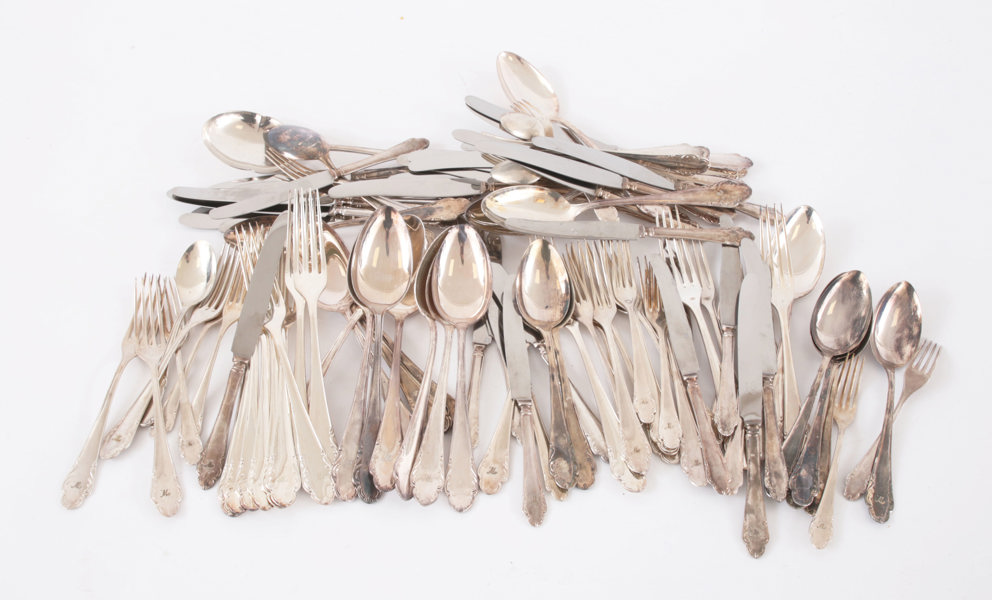 Bestickuppsättning, "Haga", nysilver