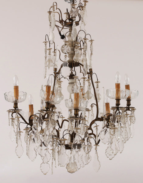 Ljuskrona, rokokostil, 1900-talets första hälft