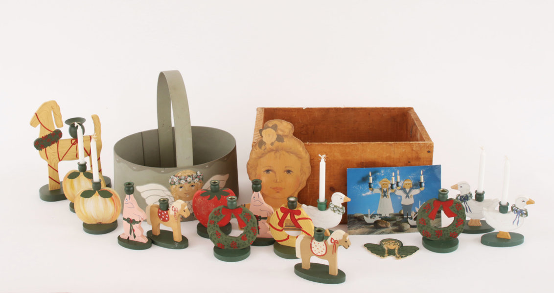 Parti träföremål, Birgitta Hedlund, Borlänge