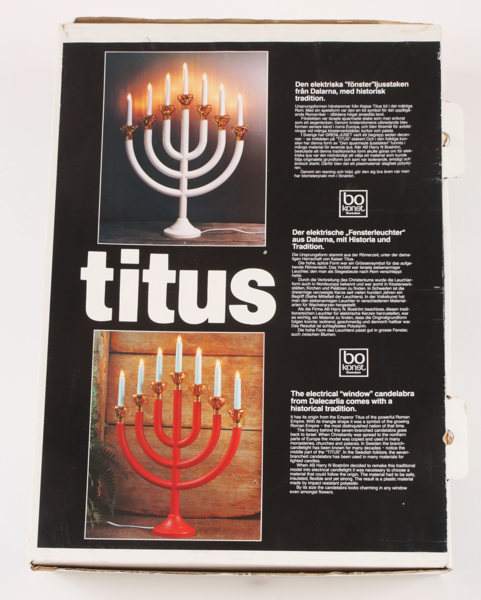 Elljusstake, "Titus", Bo Konst