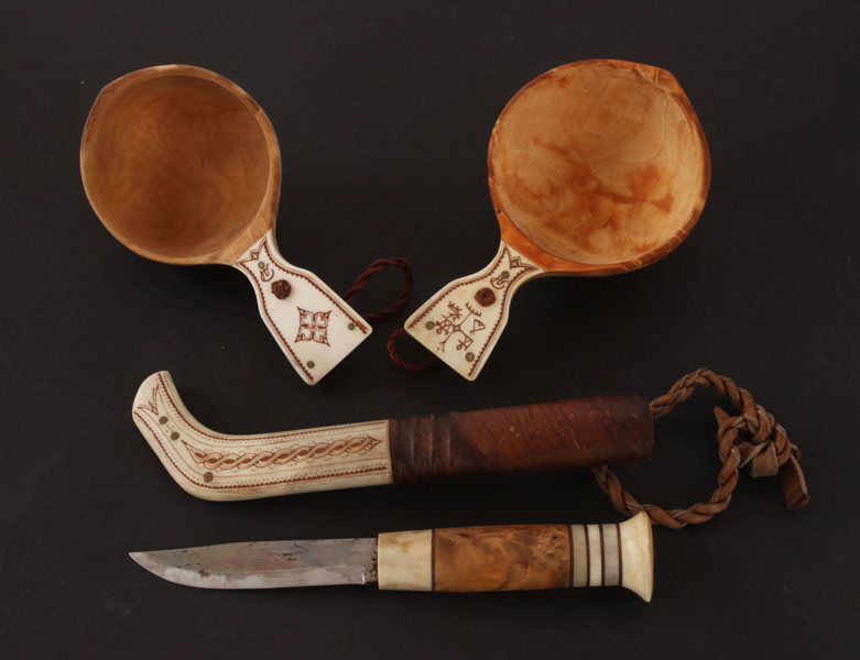 Slöjdarbeten 3st, Per-Anders Hurri, Vittangi