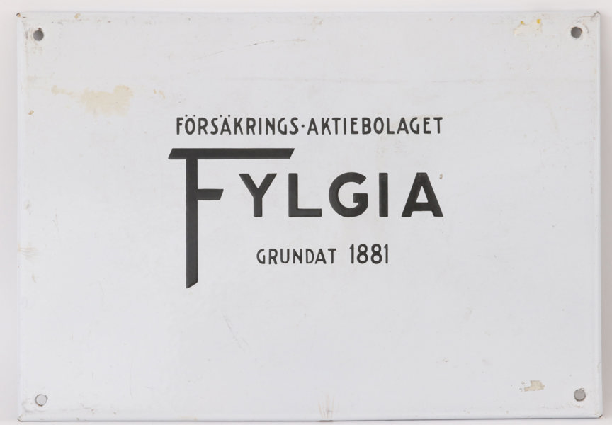 Reklamskylt, "Fylgia"