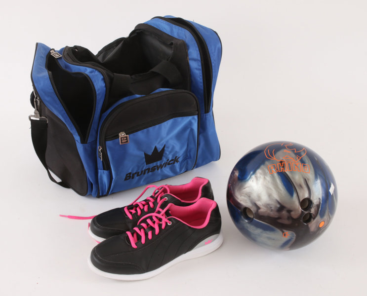 Bowlingklot med väska och skor, Brunswick