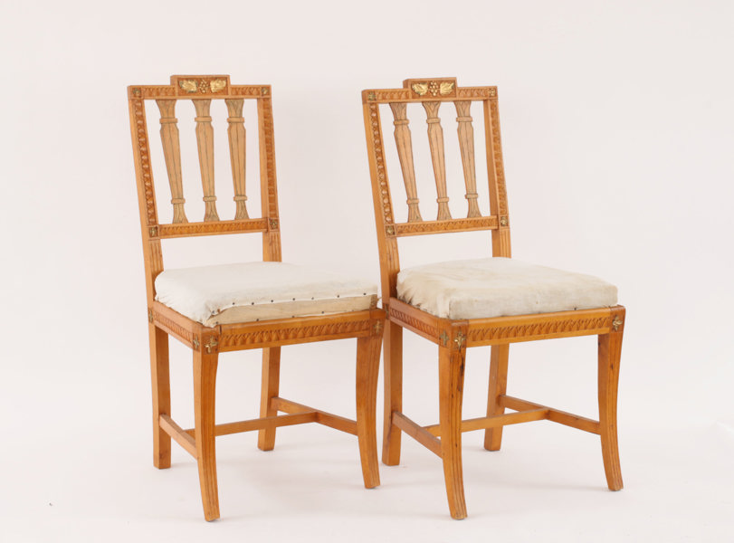 Stolar ett par, gustaviansk stil, 1800-tal