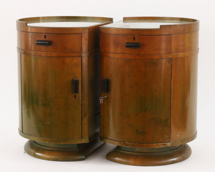 Nattduksbord ett par, art deco, 1930-tal