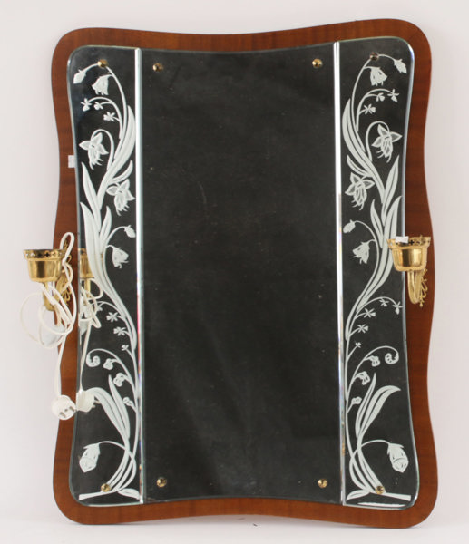 Spegel med belysning, omkring 1900-talets mitt