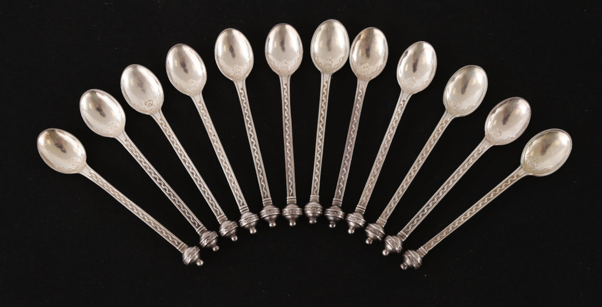 Moccaskedar 12st, silver, GAB, Stockholm, 1936