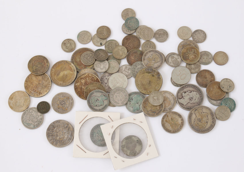 Parti svenska silvermynt