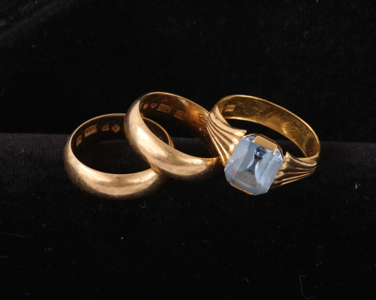 Guldringar 3st